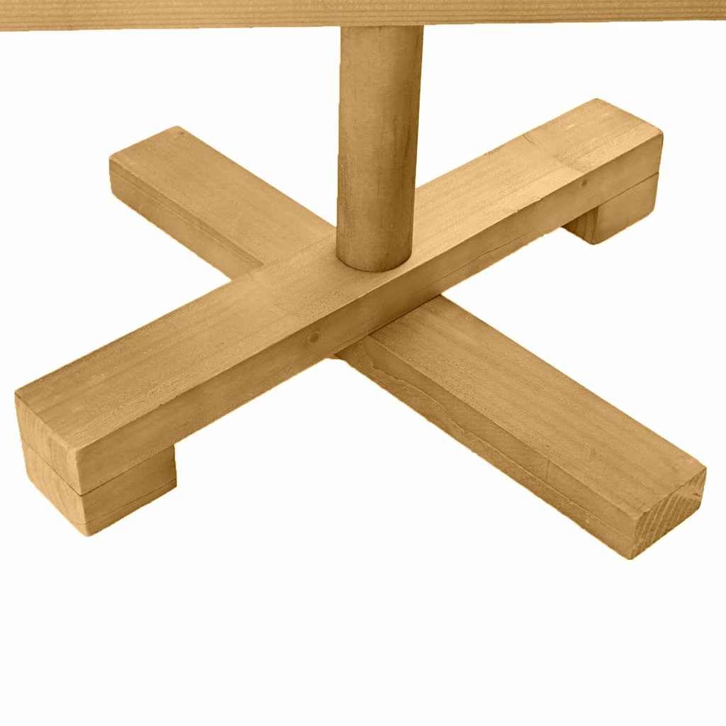 Árbol de Navidad de madera con soporte marrón 90 cm