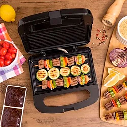Black+Decker Grill Elétrico Cuisine Expert com Chapas Antiaderentes Trava de Segurança e Porta Fios