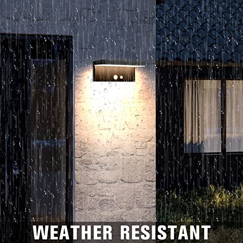 Brimmel Solar Wall Light Outdoor Solar Sconce Motion Sensor Wireless 60W 10 Hours Battery Life Waterproof Exterior Solar Address Light Fence Patio Porch Decoration Wall Lights Aluminum Black Sg601019 #TOP1