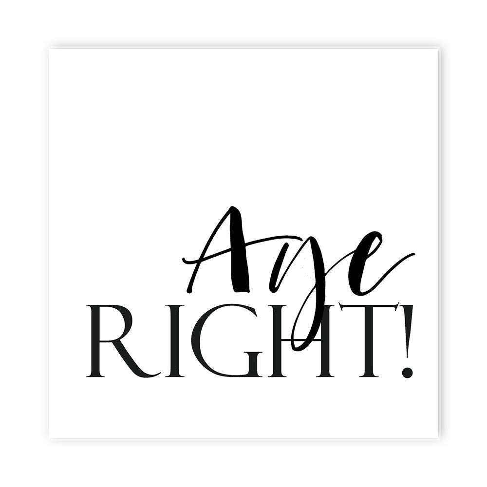 Cadre Jock Square Aye Right Print pour habiller un mur vide