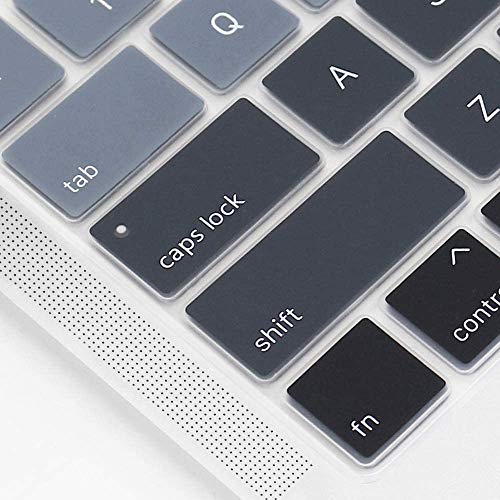 Image of Oaky Keyboard Protector Compatible with MacBook Pro 16 Inch 2019-2020 Release Model A2141 Soft Silicone Waterproof Dust-Proof Ultra Thin Keyboard Cover Skin for MacBook Pro 16 Inch - Silicon Grey