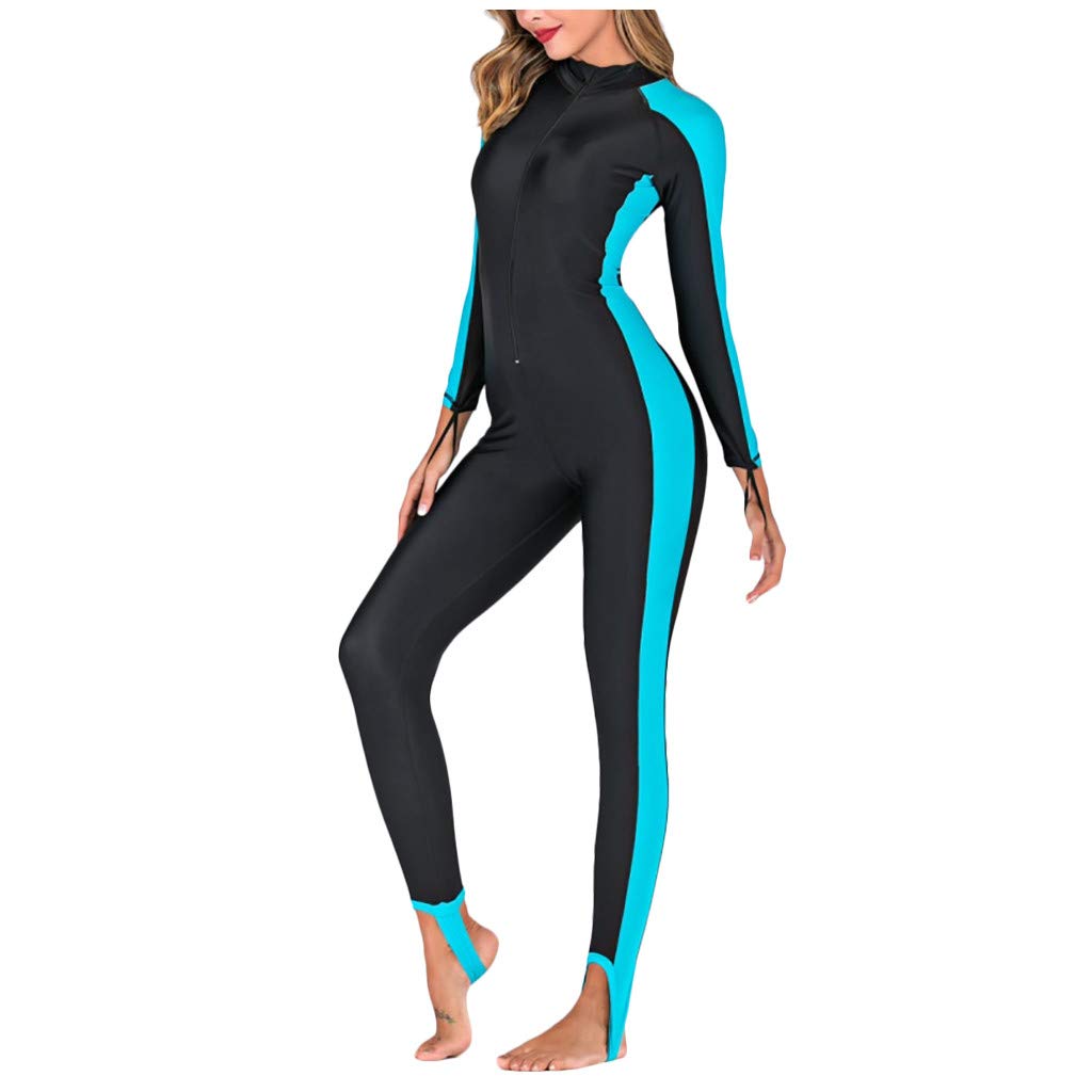 Genérico Bañador Mujer Una Pieza, Bañador Mujer, Traje De Baño De Mujer Plus Traje De Neopreno De Manga Larga Traje De Solar Traje De