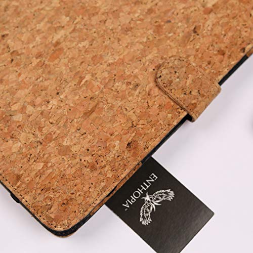 Image of ENTHOPIA 13 to 14 Inches Folio Laptop Case Cover Vegan Leather Compatible for MacBook, Lenovo, Hp, Dell &Other Notebooks - Plain Cork