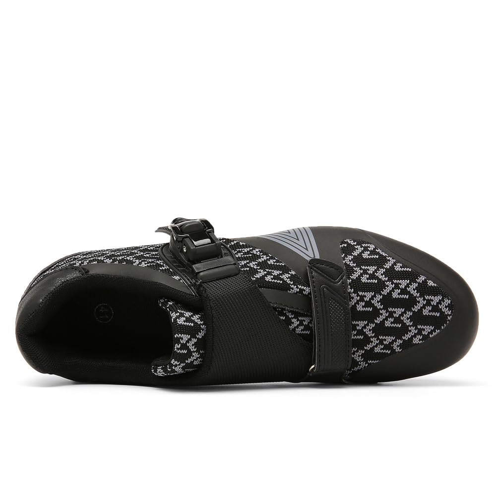 Hixingo Chaussures de Cyclisme pour Hommes et Femmes, Unisexe Chaussures de Vélo Route Respirantes Semelle Dure Chaussures VTT en Plein Air, Compatibles avec Look SPD