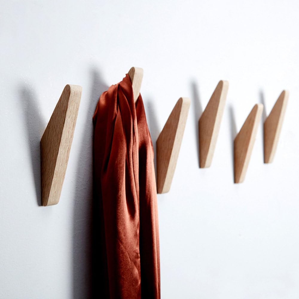 Gancho de madera de nogal negro natural para llaves de pared, gancho decorativo para ropa, bata, bolso, bufanda, toalla, gancho decorativo para el hogar, nogal negro, 1