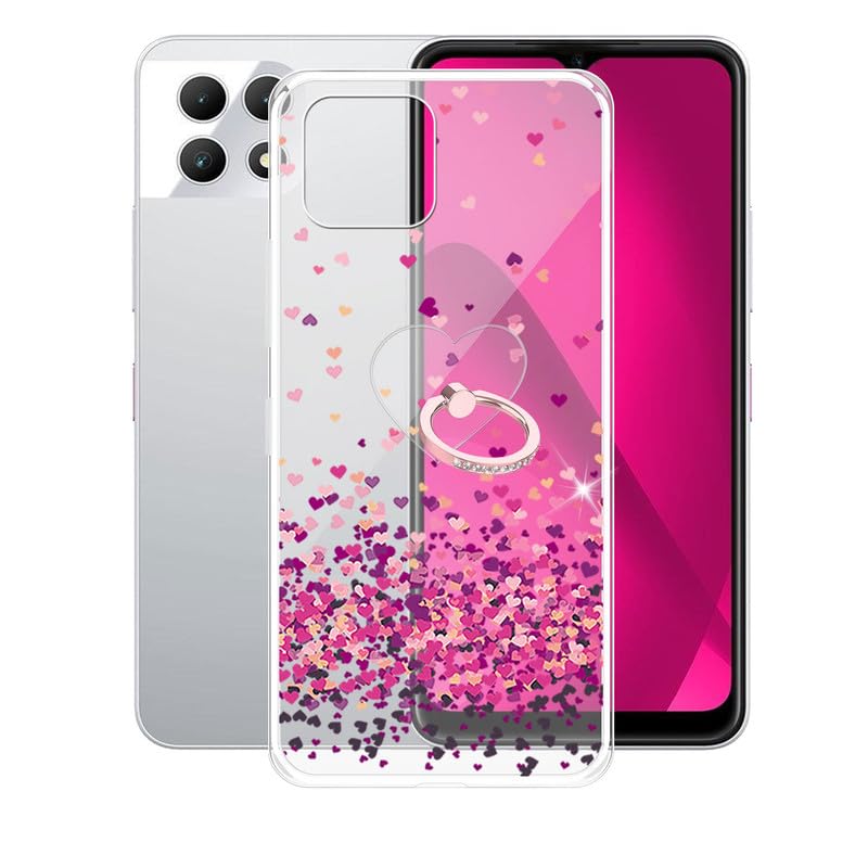 AQGGIIXY for T-Mobile Revvl 7 5G Case with [360° Rotation Ring Kickstand], Anti-Scratch Soft Silicone Phone Case for T-Mobile Revvl 7 5G, Shockproof Cover for T-Mobile Revvl 7 5G (6.60