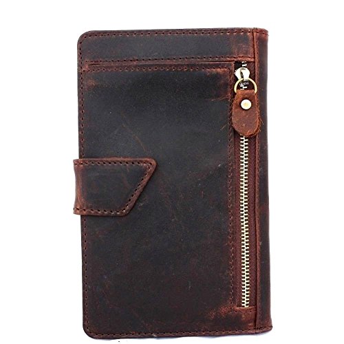 Genuine Real Leather Case For Iphone 8 Plus G7 Plus Lg G6 V10 V40 Book Wallet Handmade Business Handmade 16 Credit Cards Slots #TOP2