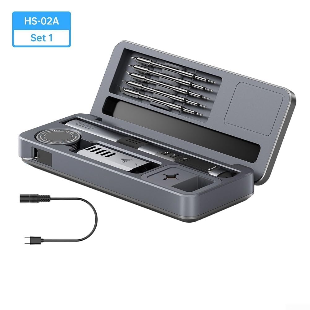 Juego completo de soldador inteligente HS02 con caja de almacenamiento de aluminio y pantalla de alta definición (HS-02A alto)