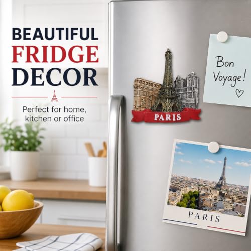 Imán para refrigerador Torre Eiffel París Francia 3D miniatura 3