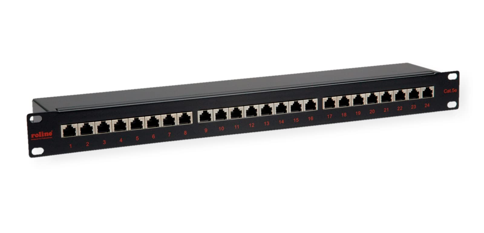 ROLINE panneau de brassage 19 pouces 1 U, 24 ports, Cat.5e (classe D), noir