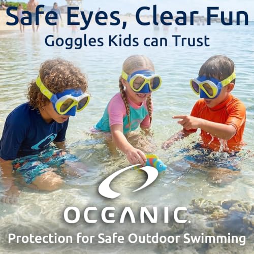 Oceanic Kids Snorkel Mask para niños de 6-14 años, vidrio templado, sello de silicona miniatura 5
