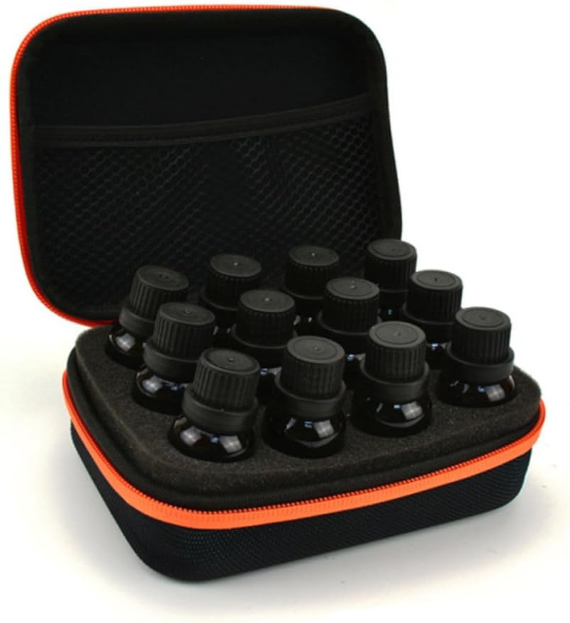 MAGICLULU 2pcs Portable Bottle Storage Case Black Bag Shockproof and Drop Holds to Bottles Zipper Design for Secure Storage for Travel and Outdoor Use