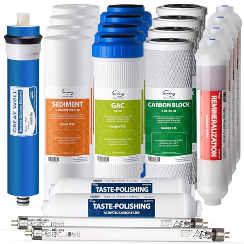 Ispring F21Ku75 7-Stage 75Gpd Alkaline Mineral Uv Ro System 2-Year Supply Filter Pack Number-F21Ku75, Fits Rcc7Ak-Uv