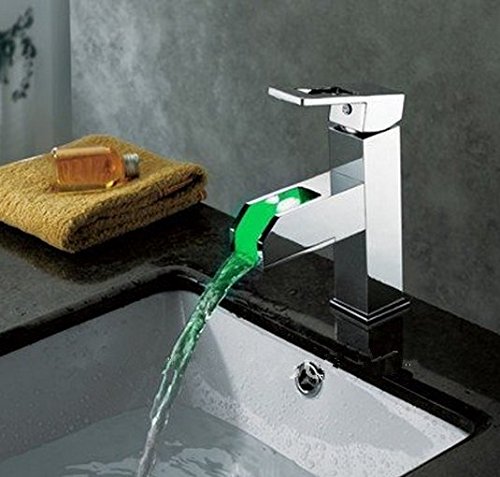 Robinet cascade LED salle de bain Gowe mitigeur lavabo vasque à levier unique