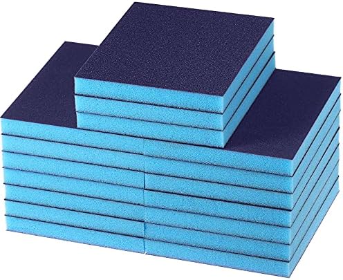 ALLECIN 7-Piece Sanding Sponge Set - 60 To 220 Grit, Washable, Reusable Wet/Dry Blocks For Wood, Drywall, Metal