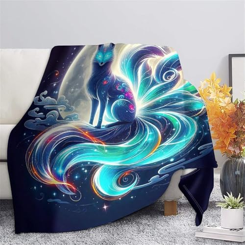 Couvre microfibre douce pour canapé froid plaid chaud Fox 3D
