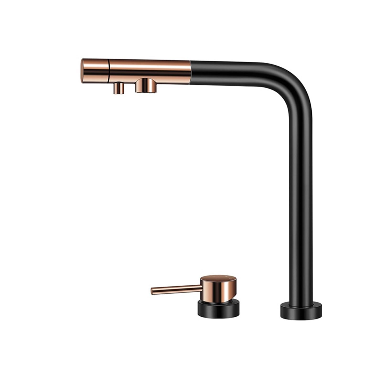 Mitigeur cuisine extractible 3 en 1 or rose et noir