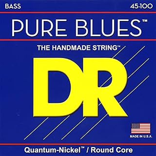 DR String PB-45/100 Pure Blues Jeu de cordes pour guitare basse - Les Beatles, Paul McCartney, John Lennon, RIngo Starr, George Harrison