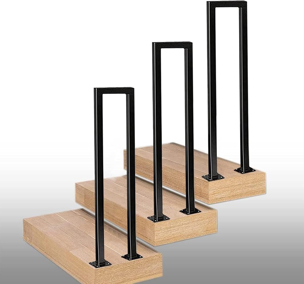 LWJSOCP Outdoor Indoor Stair Railing Black Banister for Stairs Balconies Hallways Apartments Villas Height 85cm/33.15in Safety Handrail for Home Decor