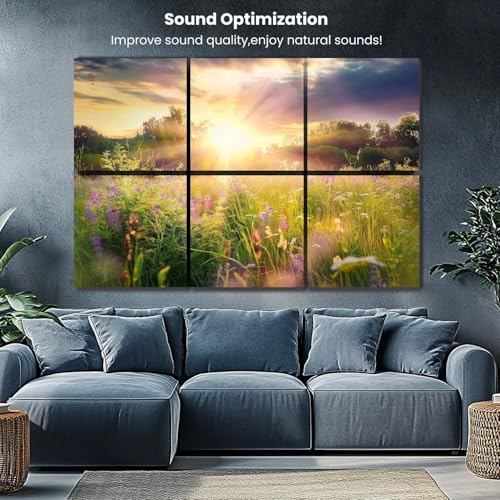 Paneles Acústicos Decorativos GAROLINAPW 72x48 pulgadas, Pack de 6 Piezas para Aislamiento Sonoro miniatura 4