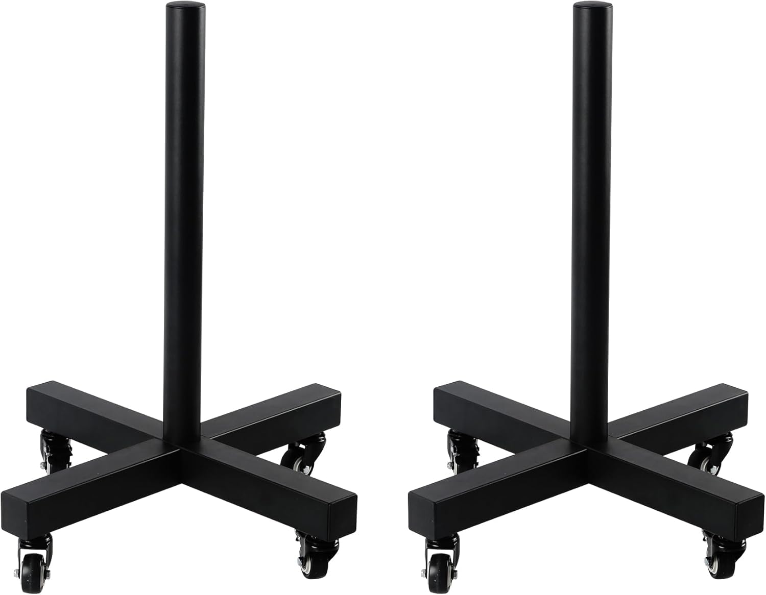 Upgraded Movable Olympic Weight Plate Rack with Wheel for 2-Inch Bumper Plates Weight Storage, Stores up to 800lbs of olympic weight plate, Sold in pairs-image-44