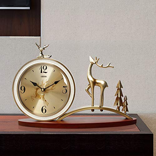 Reloj de mesa de metal a batería de 10.8 pulgadas para decoración creativa de escritorio 7