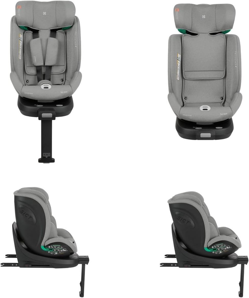 Top view of Kikka Boo i-Twist i-Size Car Seat showing headrest and harness