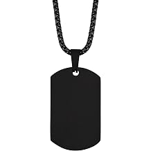 HAQUIL Stainless Steel Blank Dog Tag Necklace, Fashion Jewelry Gift for Men and Women
