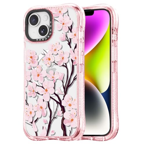 Rosarnnah for iPhone 13 / iPhone 14 Case Aesthetic Pink, Cherry Blossom