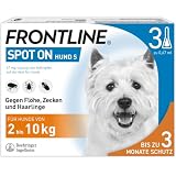 FRONTLINE Spot ON Hund S gegen Zecken, Flöhe & Haarlinge (2 bis 10 kg)
