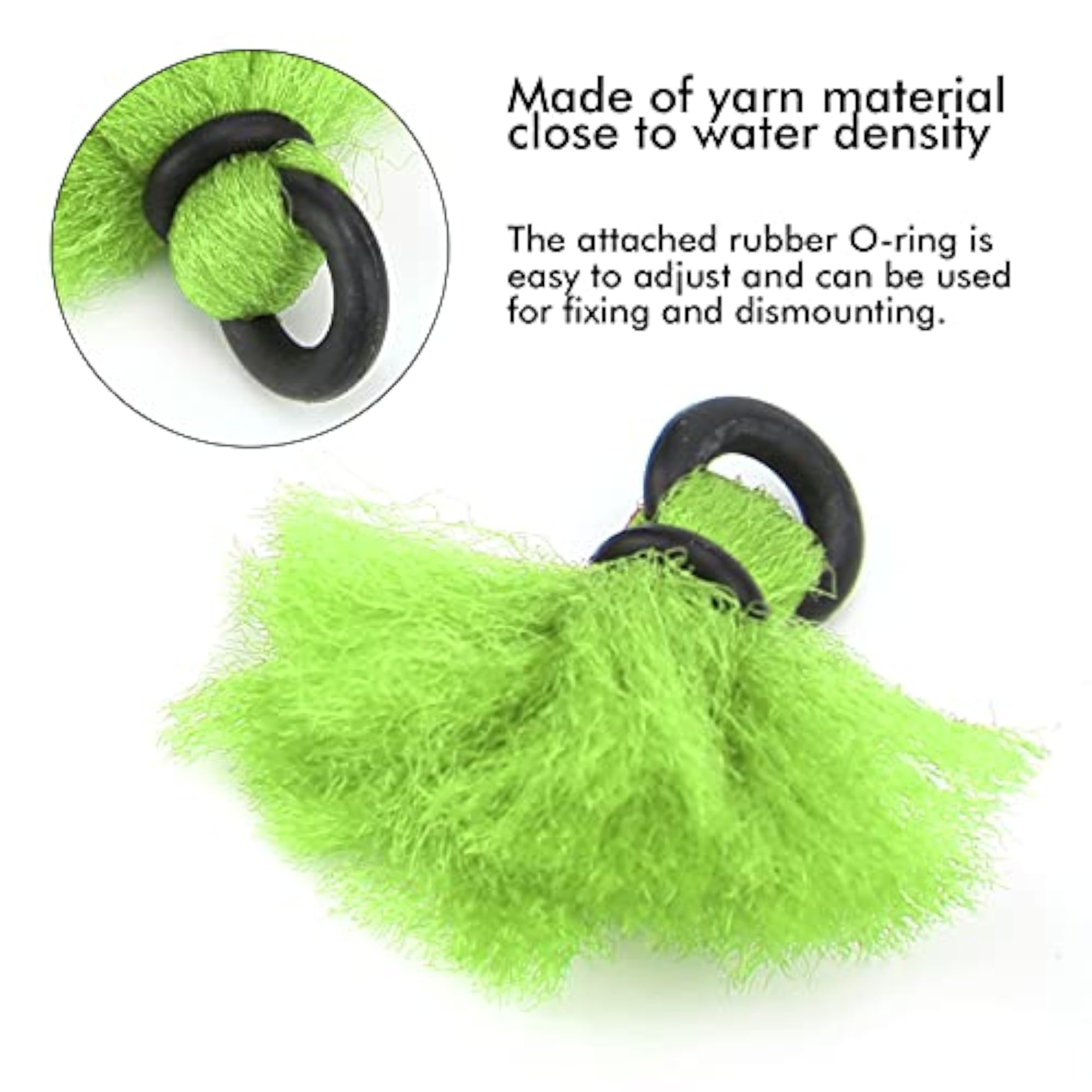 Fly Fishing Yarn Strike Indicators, Green