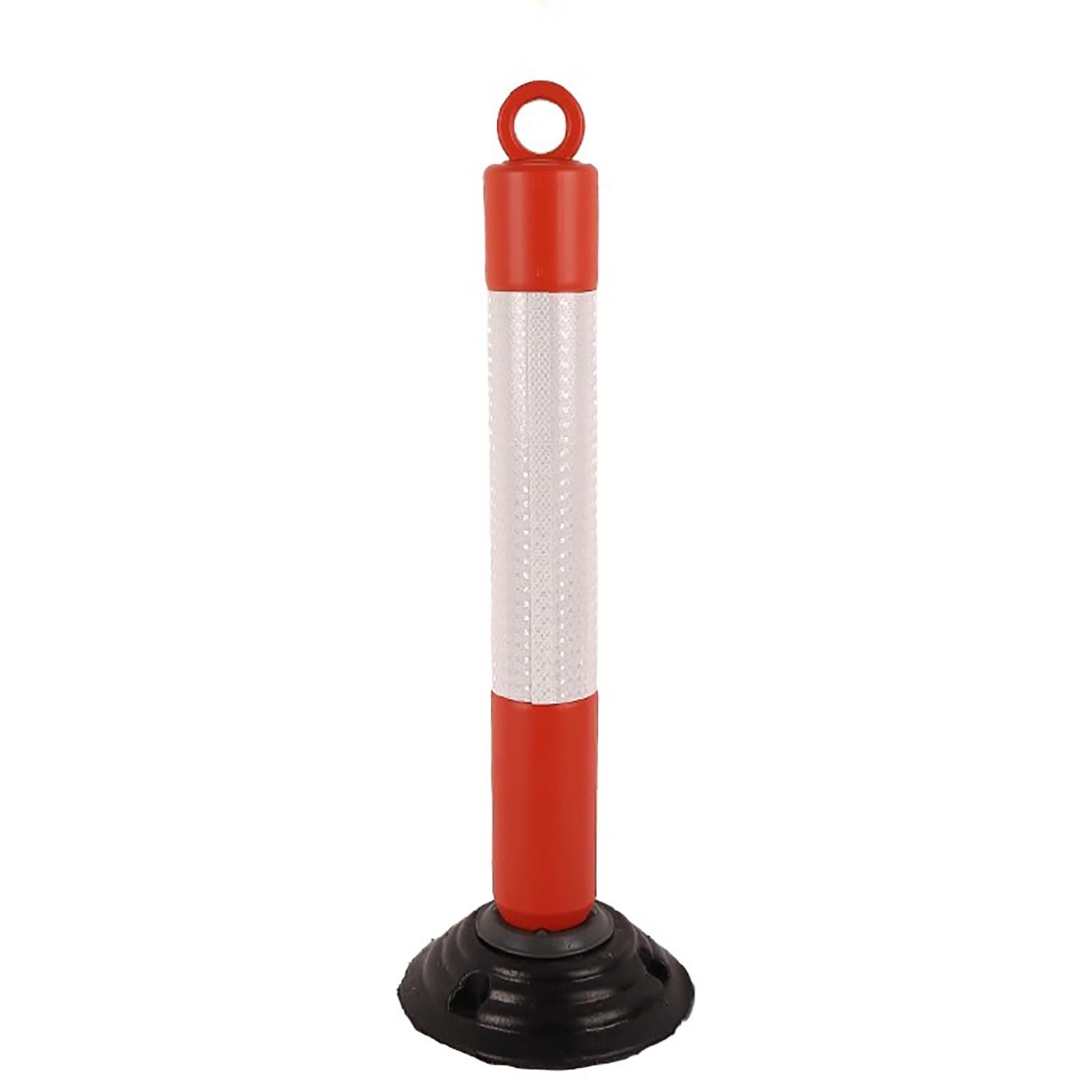 SaryEdge Flexible Reflective Safety Bollard Post with Base Kit for Portable Traffic and Parking Barrier Warning,White-1pcs,White-1pcs