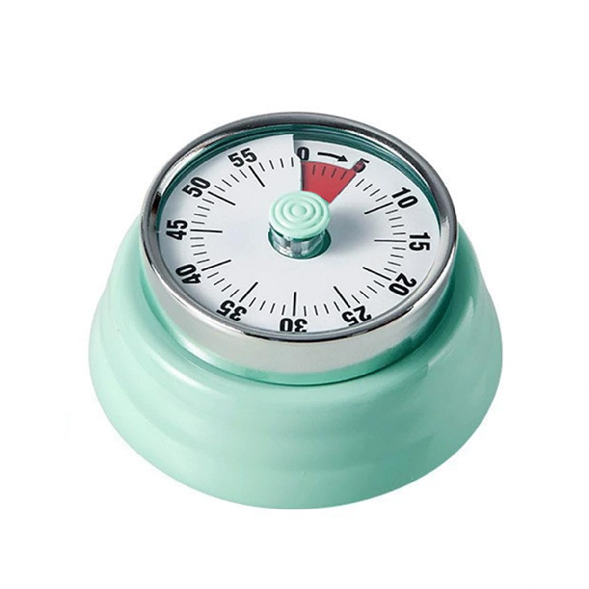 Kitchen Timer, Large dial Magnetic Bottom Pointer Cooking Mechanical Winding Timer, 60 Minute Countdown and Bell, Suitable for Cooking, Office and Study use as a Mechanical Timer (Green)
