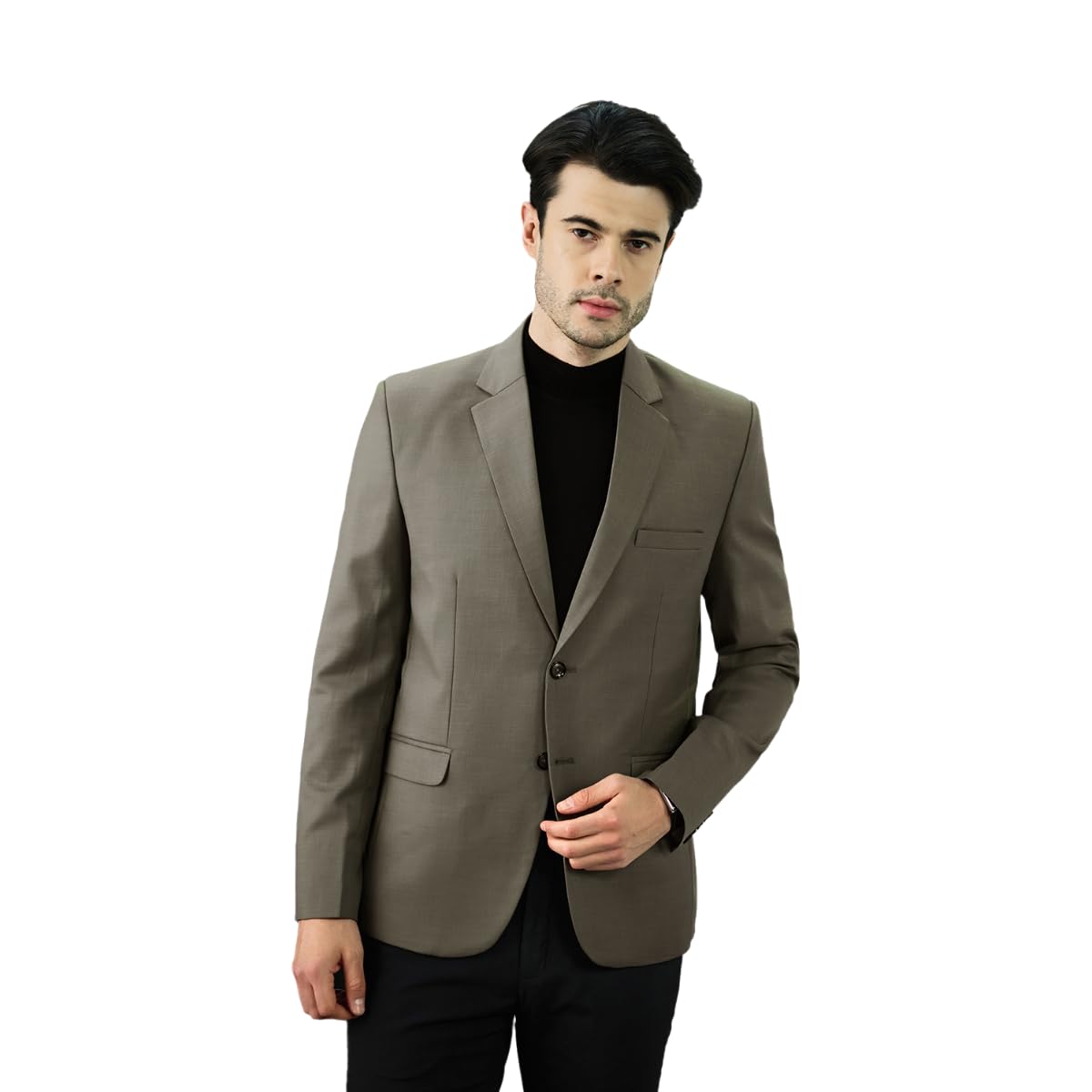 tahvo Men's Slim Fit Lycra Single-Breasted Blazer with Notch Lapel-picture-34