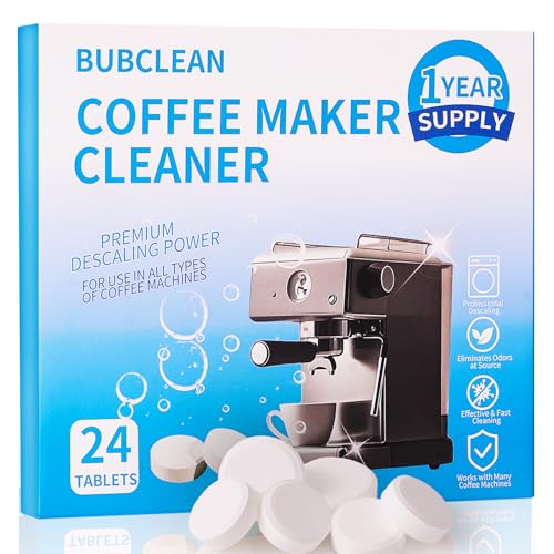 BUBCLEAN 24 Count Coffee Maker Cleaner Tablets, Coffee Machine Descaler,