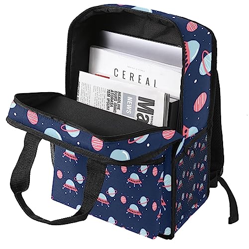 Sac à dos imprimé espace multicolore 35cm doté de sangles ajustables