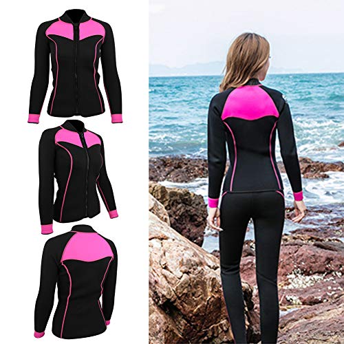 Top de traje de neopreno para surf femenino con protección solar, manga larga, color 511, talla Small miniatura 3