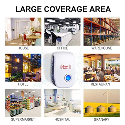 Electronic Ultrasonic Pest Repeller Control Ultrasonic Repellent Electronic Plug In Indoor Pest Control for Insects, Mosquito, Mouse, Cockroaches, Rats, Ant,Pet Safe