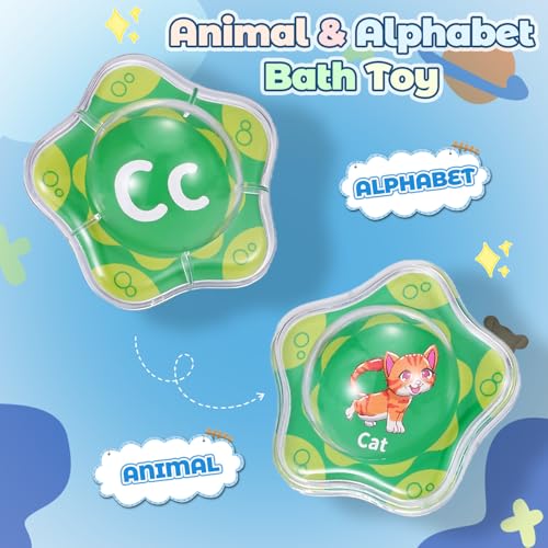 Alphabet Bath Toys, 26pcs Floating Starfish Bath Toy,Montessori Educational Preschool ABC Learning Toys with Mesh Bag for Toddlers Age 2 3 4 - Image 4