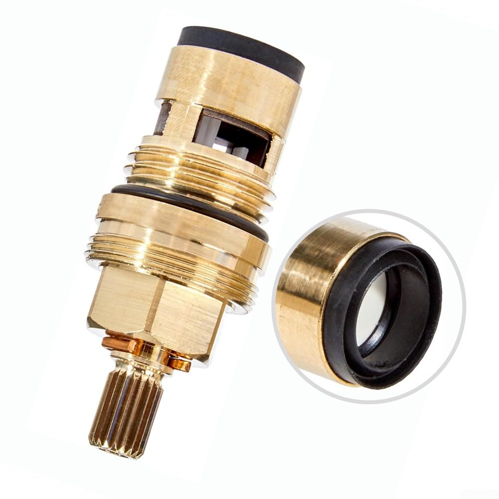 45346000 Cartouche thermostatique pour GROHE 1/2" avec rondelles d'étanchéité en céramique, angle de rotation 180°, cartouche laiton pour thermostat de douche, robinet de salle de bain