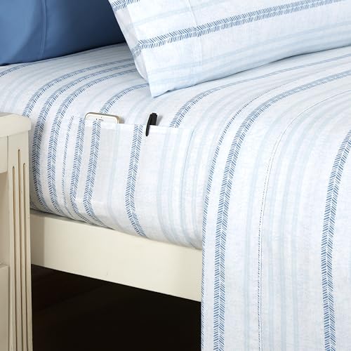 Elegant Comfort Softest and Coziest 4-Piece Sheet Set - 1500 Premium Hotel Quality Microfiber - Deep Pocket, Wrinkle Resistant 4-Piece Floral Bed Sheet Set, Twin XL, Traci Aqua