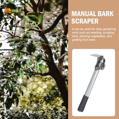 Raspador de corteza de árbol con mango metálico para jardinería 5