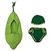 Smarstar - Trajes Ropa de Fotos Disfraces de Fotografía para Bebés Recién Nacidos 3 - 6 Meses de Punto de Ganchillo de 3 pcs Saco de Dormir Pnatalones Cortos Sombrero - Guisante - Verde