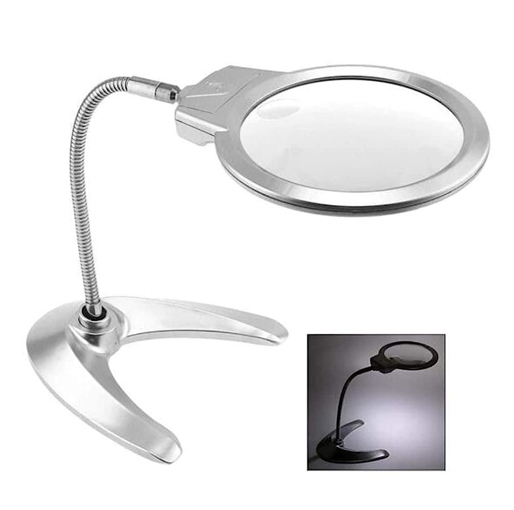 Lampe de lecture avec loupe LED CRODY, cadeau d'amour pour aînés