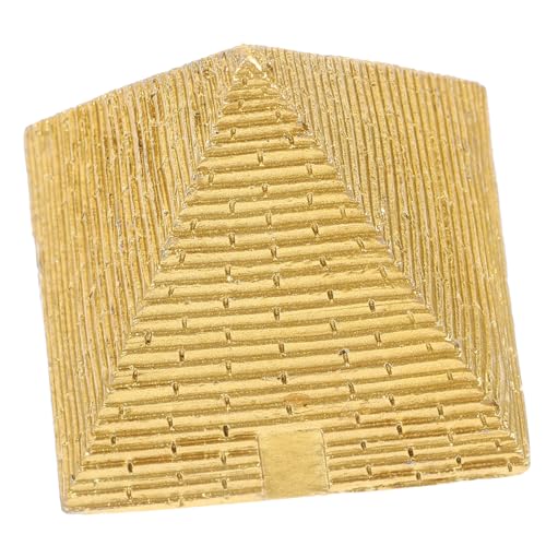 Toyvian Mini Ägyptische Pyramide aus Harz Kleine Goldene Dekopyramide...