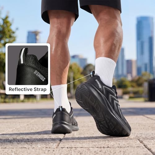 Image of K-Swiss Men's Mellow Running Shoe - Lightweight Fashion Sneaker Cross Training Shoe for Jogging Walking