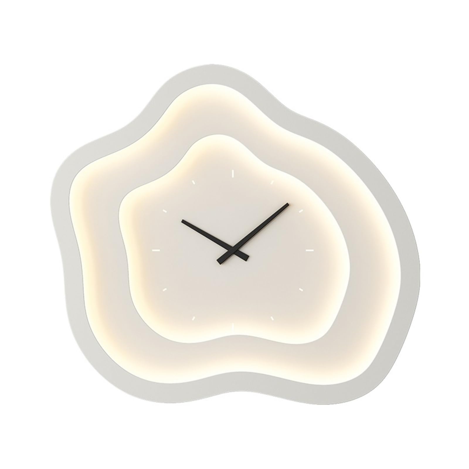 KOESRXNQW Modern with Clock LED Wall Lamp White Green Iron Acrylic Dimmable for Bedroom Foyer Office Shop Sconce Easy Installation(White Light,White)