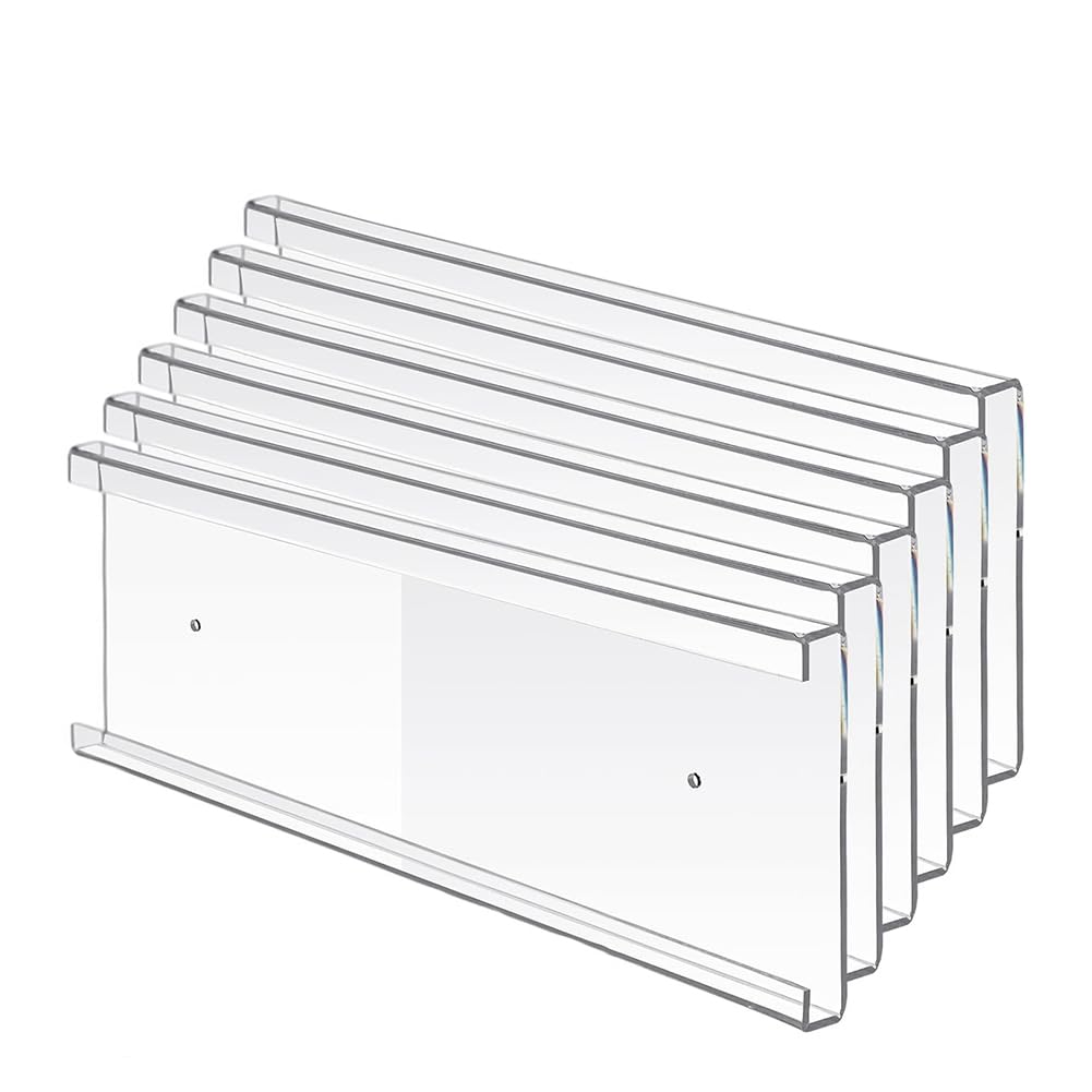 UDSKNV[KSL Acrylic for Basketball Football Hockey Graded Sports Card Display Shelf 6 Pieces Wall Mounting Trading