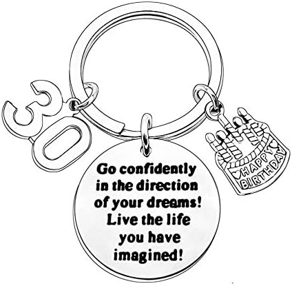 Birthday Gifts Live Laugh Love Birthday Keychains for Women Girls Inspirational Gifts for Friends Female (18th Birthday)