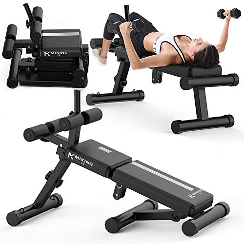 Foldable Exercise Bench,adjustable Utility Weight Bench,multifunctional Incline Decline Bench Press Chair For Home Gym Black 83*141cm